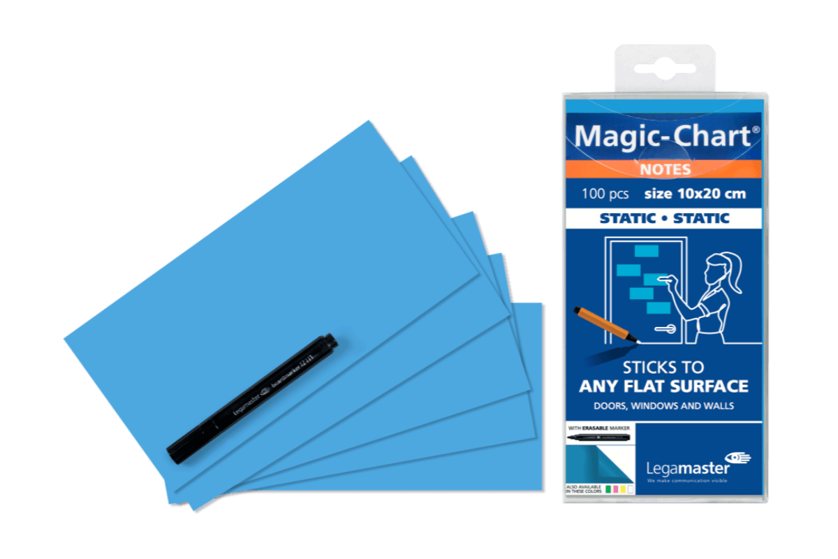 Legamaster Magic Chart notes 10x20cm blue 100pcs
 - Legamaster