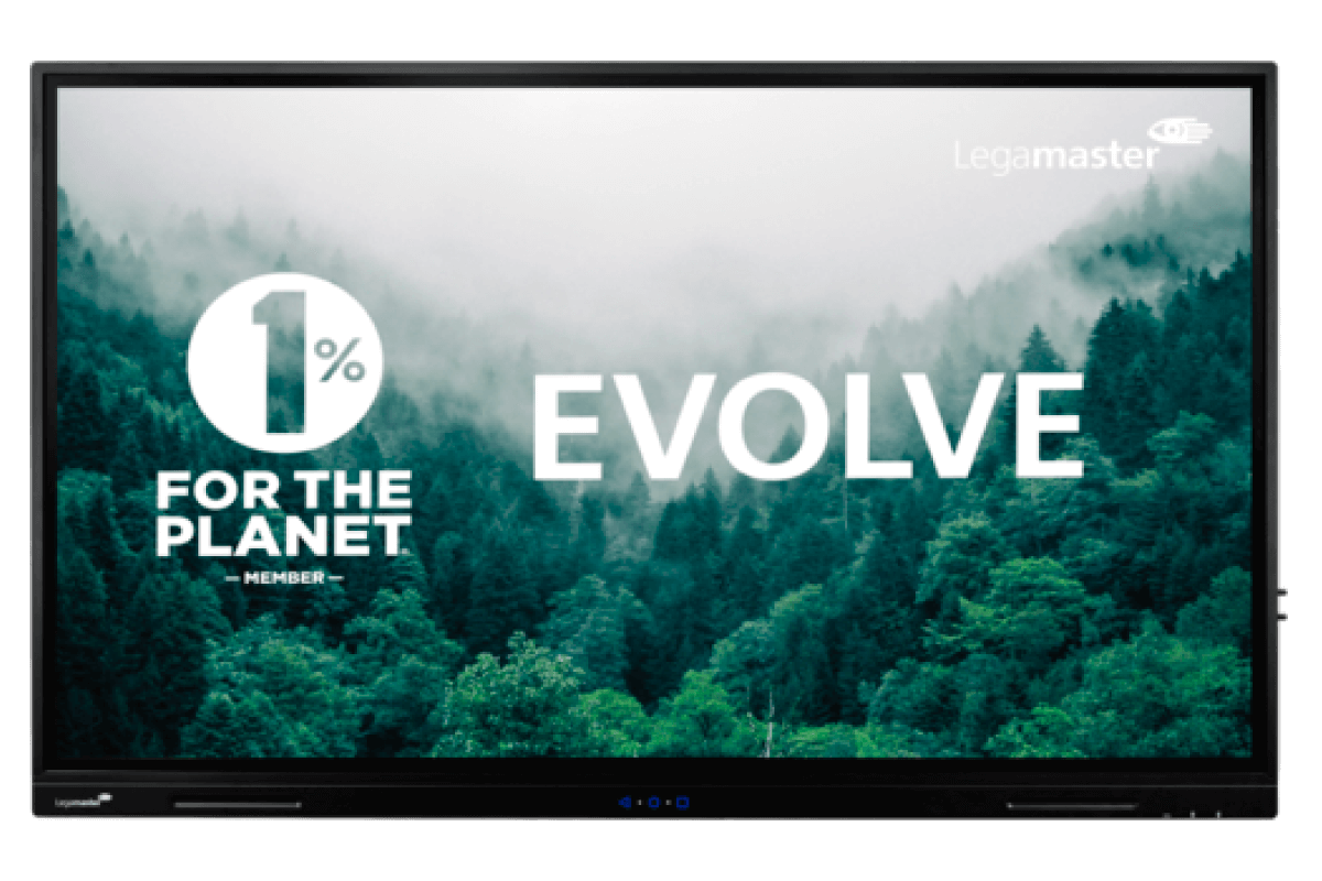 Pantalla interactiva Evolve frente