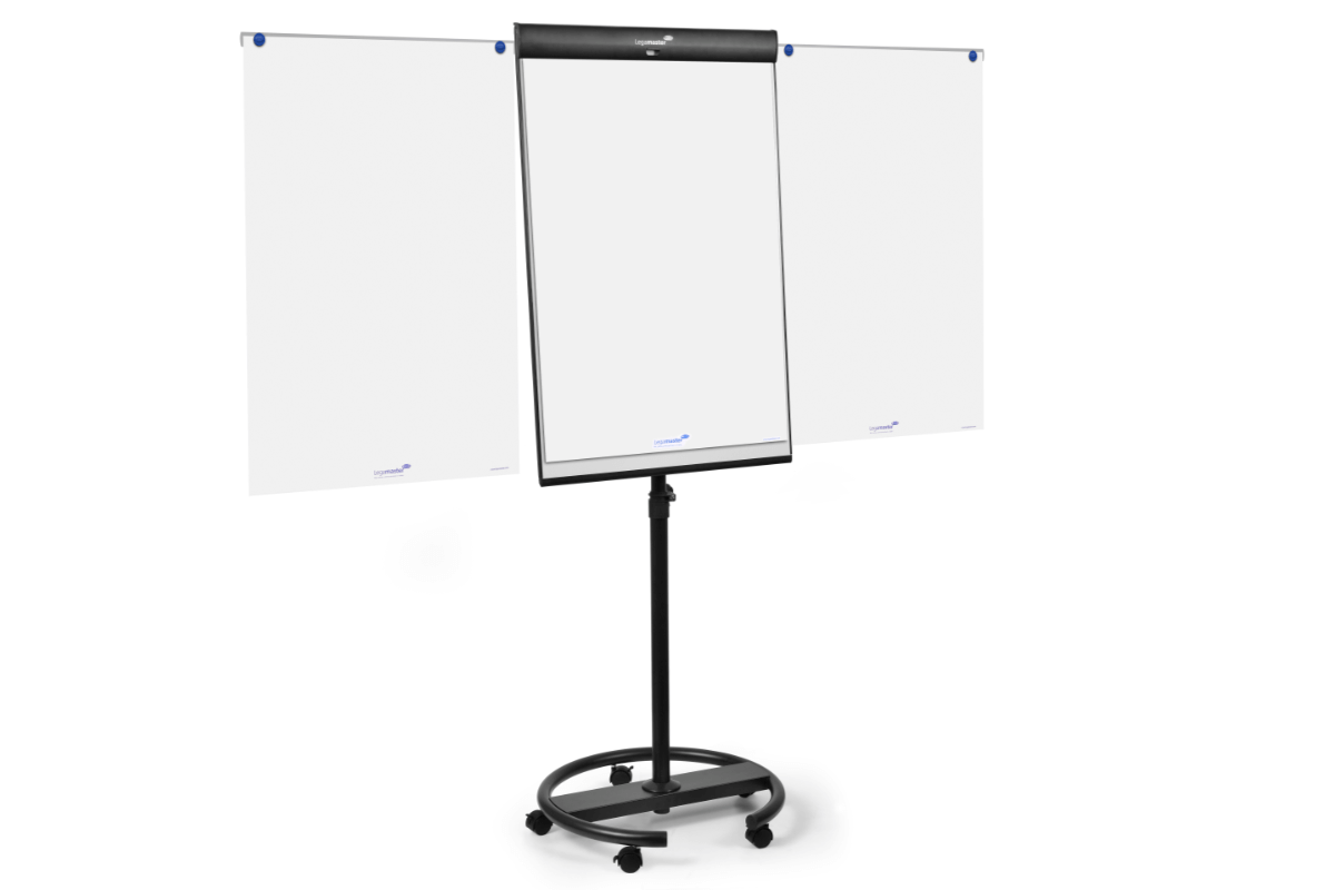 Legamaster UNIVERSAL TRIANGLE mobile flipchart round base 
 - Legamaster