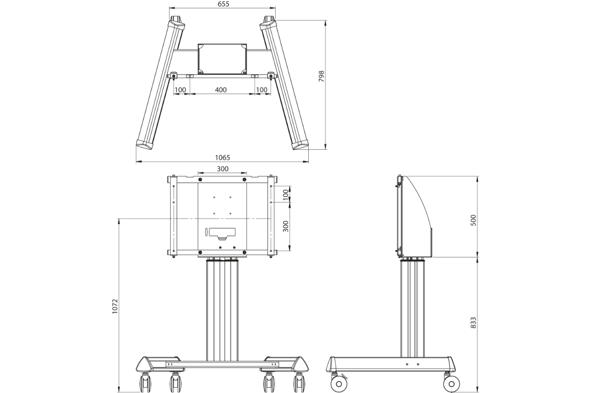 Legamaster e-Screen EHA mobile stand for e-Screen 46 86inch plano
 - Legamaster