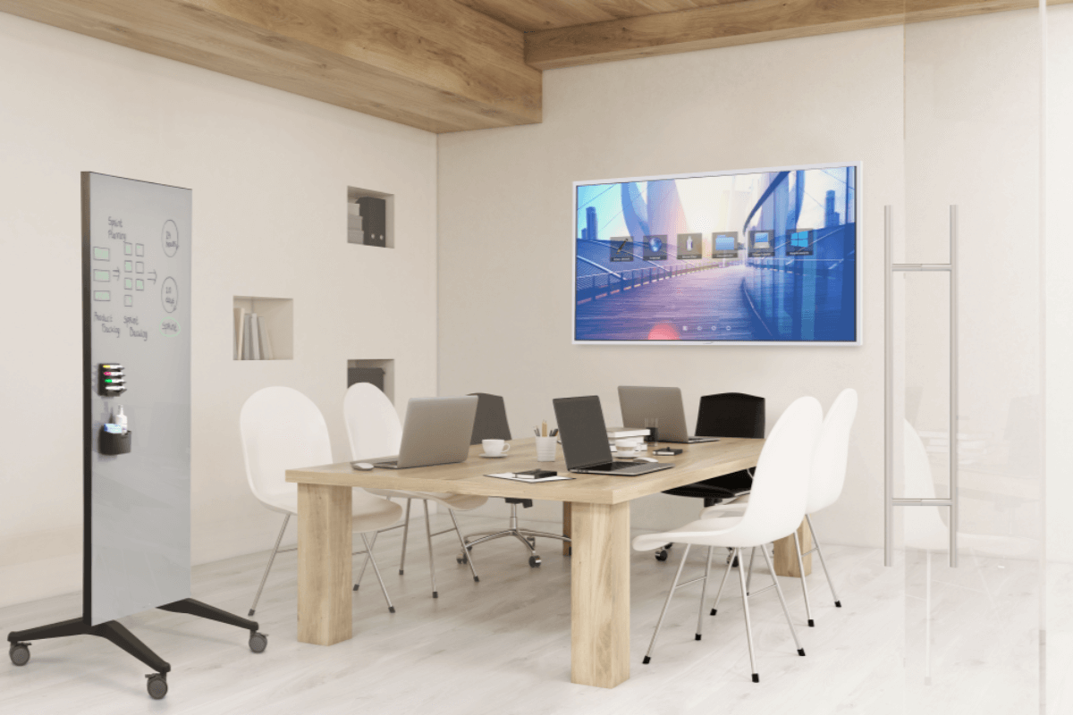 Legamaster mobile glassboard 90x175cm grey 
 - Legamaster